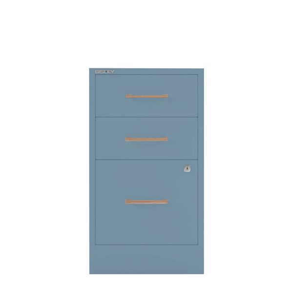 Bisley Home Filer, 2 Universal-, 1 HR-Schublade, Eichengriff, 605 blau, PFA3OH605