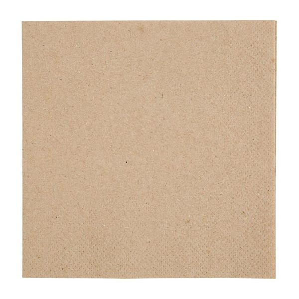 Fiesta Recyclable Cocktailservietten aus recyceltem Kraftpapier 24cm (4000 Stück), FE217