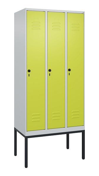 C+P Umkleidespind Classic PLUS, Gestell, 3 Abteile, 2120x900x500mm, 7035/0024, Drehriegel, 0800307-30 S10010