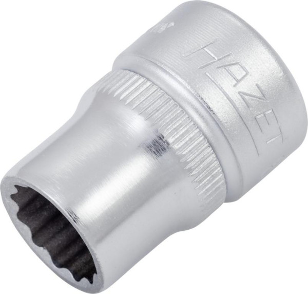Hazet Steckschlüsseleinsatz, Doppelsechskant, Vierkant hohl 10 mm (3/8 Zoll), Außen-Doppel-Sechskant-Tractionsprofil, 3/8 ", 880AZ-3/8