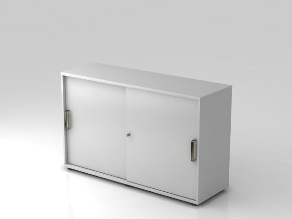 Hammerbacher Schiebetürschrank 2OH 120cm Streifengriff Grau/Grau, 120x40x74,8 cm (BxTxH), V1752S/5/5/SG