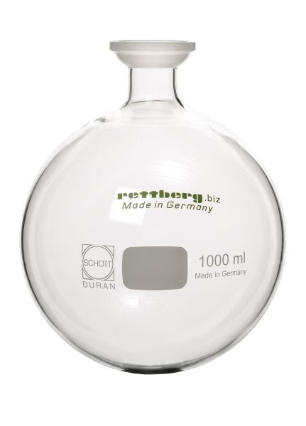 Rettberg Auffangkolben, 1000 ml, Kugelschliffschale KS 35/25, für Rotationsverdampfer, Borosilikatglas 3.3, 137003100