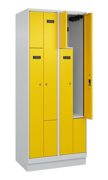 C+P Z-Spind Evolo PLUS, Sockel, 4 Fächer, 1950x800x500mm, 7035/1023, Zylinderschloss, 049023-224 S10029