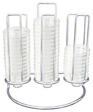 Contacto Stapelgestell für Schalen 6 cm aus Glas (mit 54 Glasschalen), 3293/060