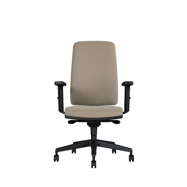 Bisley Bürodrehstuhl Stone, Tiefenverstellbarer Sitz, Mit Armlehnen, Kunststofffußkreuz, TN9111 warm grey, STONETKLTN9111