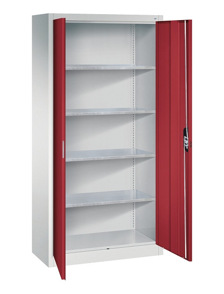 C+P Flügeltürenschrank Acurado, H1950xB930xT400mm, 7035/3003, Traglast 70 kg, 8920-00 S11221
