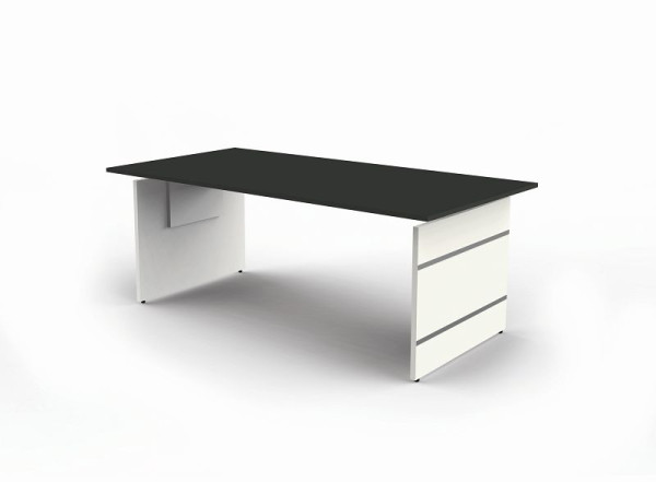 Kerkmann Höhenverstellbarer Wangenschreibtisch extragroß, Form 4, B 2000 x T 1000 x H 680-760 mm, anthrazit, 11416813