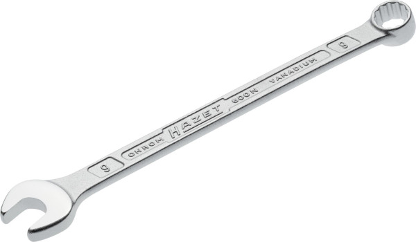 Hazet Ring-Maulschlüssel, Außen-Doppel-Sechskant-Tractionsprofil, 9 mm, 600N-9