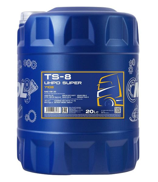MANNOL Motoröl 7108 TS-8 UHPD 5W-30 Super, VE: 20 l, MN7108-20