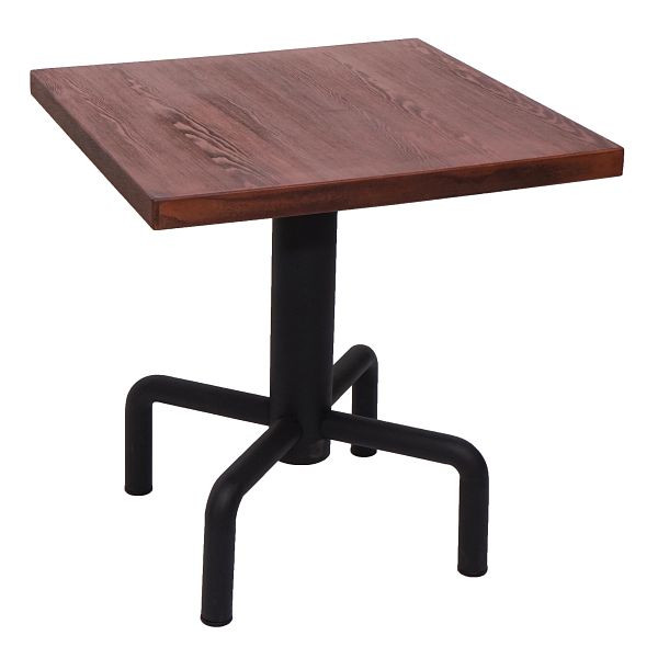 Mendler Bistrotisch HWC-G68, Beistelltisch Bartisch Loungetisch, Gastro-Qualität industrial 73x70x70cm, vintage braun, 71871+71872