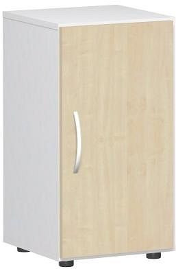 geramöbel Flügeltürenschrank mit Standfüßen, Griff links oder rechts, inkl. Türdämpfer, nicht abschließbar, 400x420x752, Ahorn/Weiß, S-342100-AW