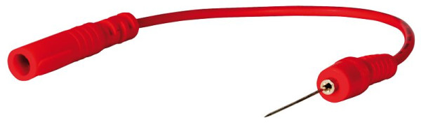 SW-Stahl Prüfkabel mit Punktiernadel, rot, 220 mm, 32225L-14