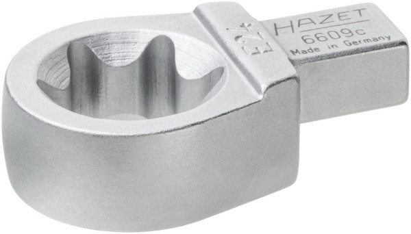 Hazet Einsteck TORX® Ringschlüssel, Einsteck-Vierkant 9 x 12 mm, Außen TORX® Profil, E24, 6609C-E24