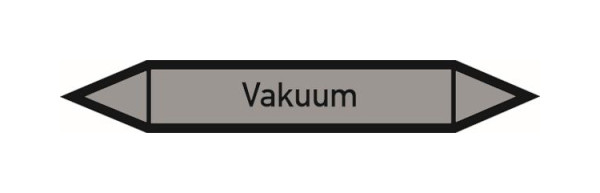 Schilder Klar Rohrleitungskennzeichen Vakuum, 187x26 mm Folie selbstklebend, 101534/61