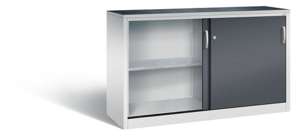 C+P Schiebetürenschrank Acurado, H1000xB1600xT500mm, Farbe: Lichtgrau / Schwarzgrau, 2156-092 S10025