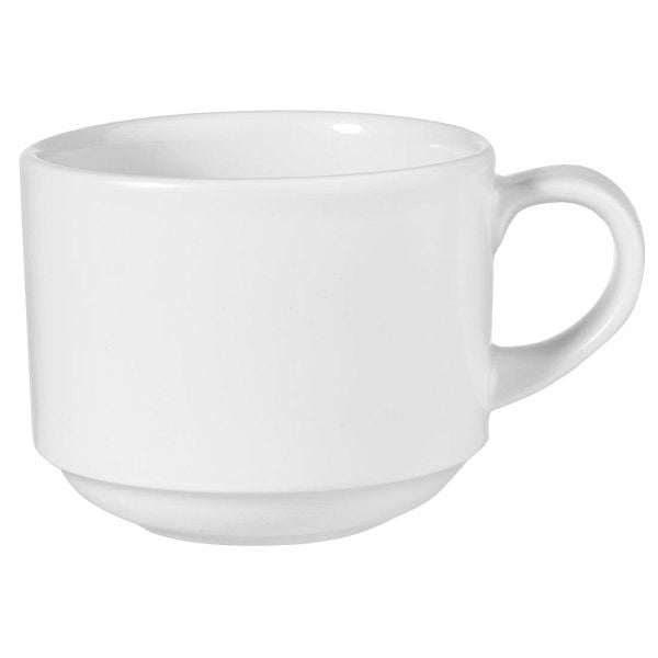 Churchill White Profile Stapelbecher, 237 ml, Karton mit (12 Stück), FF635