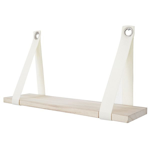 Mendler Wandregal Var, Hängeregal Regal, Shabby-Look, Vintage 27x50cm, naturfarben, 61130