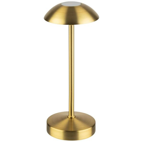 APS "ALVA" Kabellose USB-C Tischleuchte, Fartemperatur und Helligkeit einstellbar, spritzwasssergeschützt IP 54, Gold, 17037