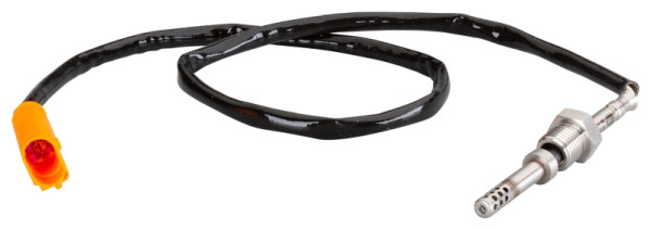 HELLA Sensor, Abgastemperatur, 2-polig, geschraubt, Kabel: 595mm, 6PT 010 376-251