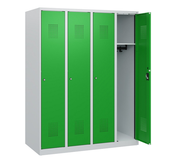 C+P Spind Evolo PLUS, 4 Abteile, 1530x1200x500mm, 7035/6037, Zylinderschloss, 0490005-40 S10038