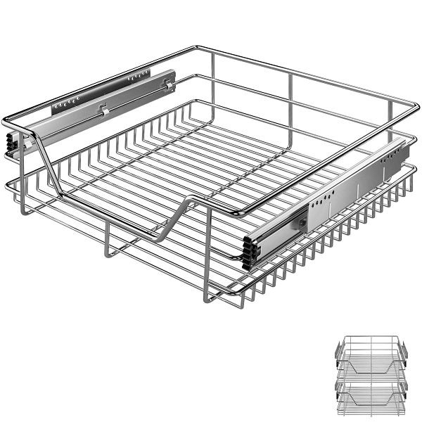 DEUBA Teleskopschublade 2er-Set 50cm Schrankbreite Außenmaß, 993299
