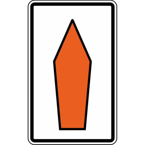 Stein HGS Umlenkungspfeil (Streckenempfehlung), geradeaus Nr. 467.1-30, 2500 x 1600mm /RA2, 467.1-30-122