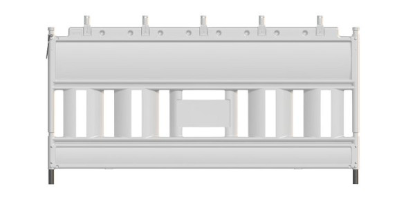 Schake Euro2-Schrankenzaun Typ Nox weiß, mit vormontiertem Lampenadapter, ohne Folie, 33420KA-OF