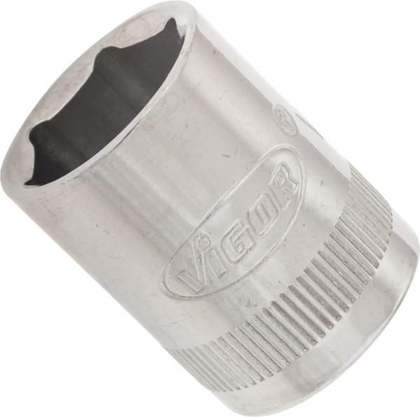 VIGOR Steckschlüsseleinsatz, Vierkant hohl 10 mm (3/8 Zoll), Außen-Sechskant Profil, 14 mm, V2270N