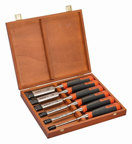 Bahco Stechbeitel-Satz, ergo, 6,10,12,18,25,32 mm, in Holzkiste, 434-S6-EUR