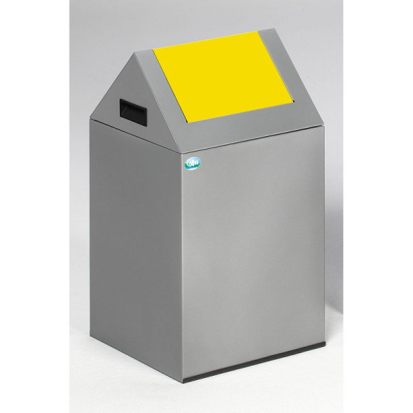 STEIN HGS Wertstoffsammelgerät WSG 40 S, selbstlöschend, Silber (ähnl. DB 701), Silber (ähnl. DB 701), gelb (RAL 1023), 82056.0004