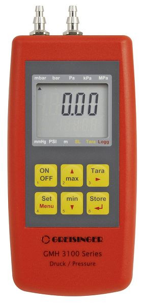 Greisinger GMH 3181-01 Feinmanometer mit Datenlogger, -100 - 2500 Pa (-1,00 - +25,00 mbar), 600411