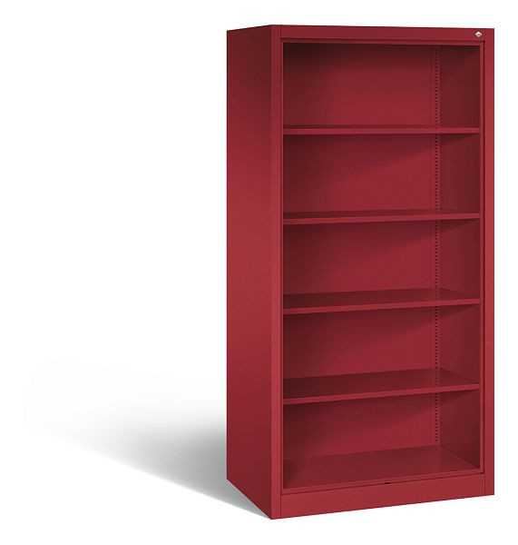 C+P Stahlregal mit Rückwand Acurado, H1950xB930xT600mm, Farbe: Rubinrot, 5 OH, 9190-000 S10019