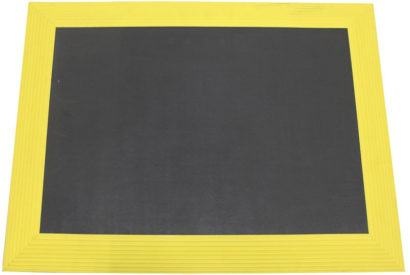 Ergomat Bubble Down Anti-Ermüdungs-Matte mit gelben Kanten, Länge 90 cm, Breite 60 cm, BD6090-YB