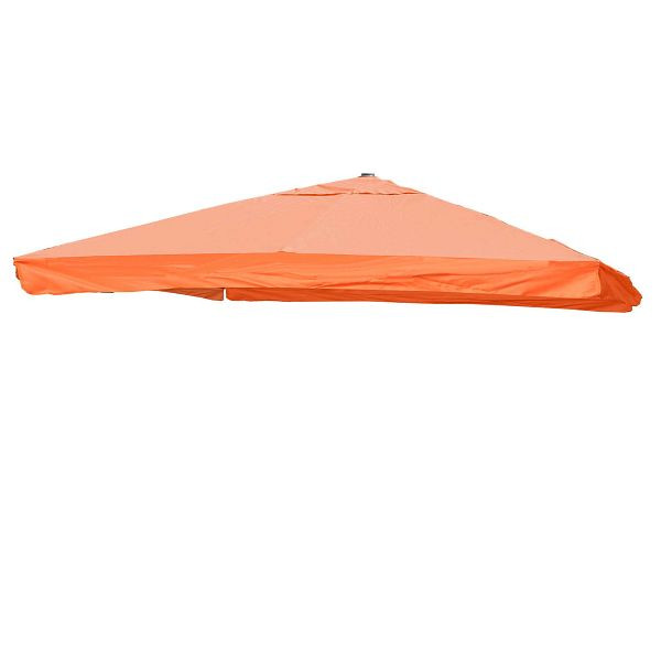 Mendler Ersatz-Bezug für Luxus-Ampelschirm HWC-A96 mit Flap, Schirmbezug, 3,5x3,5m (Ø4,95m) Polyester 4kg, terracotta, 76815