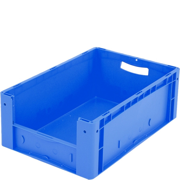 BITO Eurostapelbehälter XL Set /XL 64224 600x400x220 blau, Etikett Entnahmeöffnung stirnseitig, C0290-0040