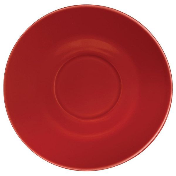 Olympia Cafe Untertassen rot 15,8cm, VE: 12 Stück, GL047
