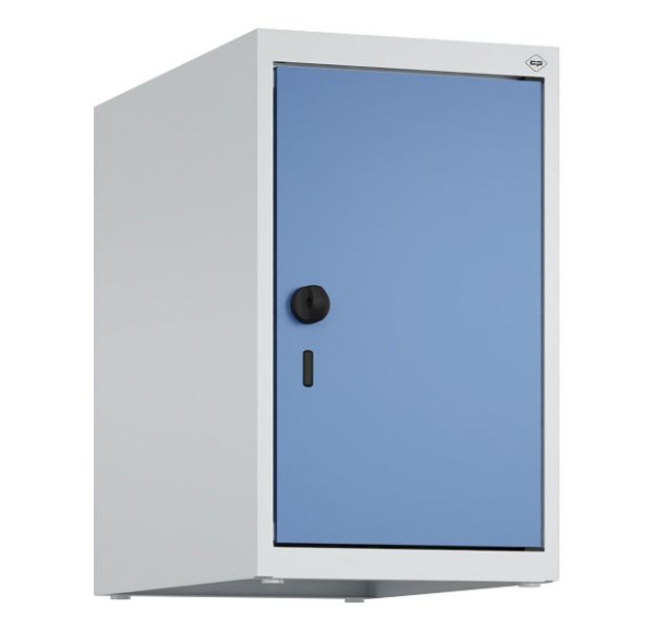 C+P Schrankaufsatz Classic PLUS, Aufsatzschrank, 7035/5023, Drehriegel, 500x300x500mm, 1 Abteil, 080090-10 S10005