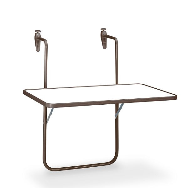 BEST Boy Balkonhängetisch 60x40 cm, Braun-Weiß, 36506490