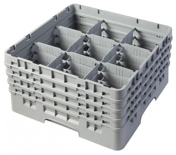 Cambro Spülkorb mit 9 Fächer Camrack® 21,5 cm weiches Grau, 9S800151