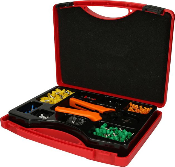 KS Tools Sortiment Drahtendhülse mit Crimpzange, 0, 25 mm² - 6,0 mm², 1001-teilig, 970.0840