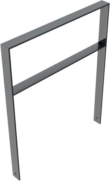 Schake Anlehnbügel aus Flachstahl 80 x 12 mm, mit Querholm, Gesamtbreite: 1000 mm, feuerverzinkt und beschichtet DB 703, 453_100B