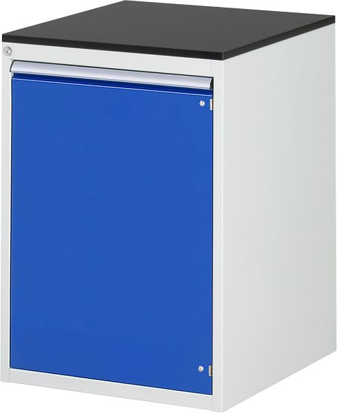 RAU Schubladenschrank Serie 7000, B580xT650xH820mm, Flügeltür H720mm, Arbeitsplatte melaminharzbeschichtet, 03-L5.12AL-M.11