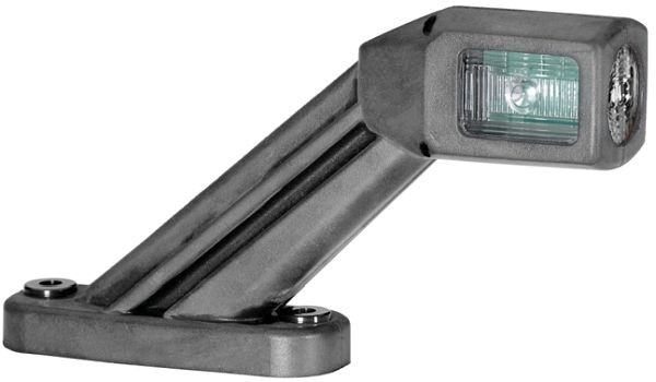 HELLA Umrissleuchte, LED, 12/24V, Lichtscheibenfarbe: gelb/rot/weiß, Kabel: 500mm, Stecker: EasyConn, 2-polig, rechts/seitlicher Anbau, 2XS 011 769-021