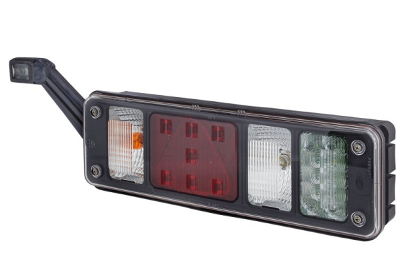 HELLA Heckleuchte, Hybrid, 24V /geschraubt, Lichtscheibenfarbe: glasklar, Stecker: Male, links, 2VP 340 961-131