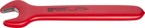 Hazet Einmaulschlüssel, schutzisoliert, Außen-Sechskant Profil, 22 mm, 450KV-22