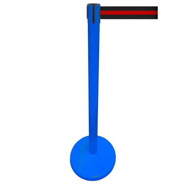 Stein HGS Personenleitsystem -P-LINE Future-, Metall/ blau, schwarz/rot/schwarz waagerecht (gestreift), mit magnetischem Gurtendstück, 12793-0604