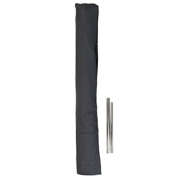 Mendler Schutzhülle Sonnenschirme bis 3m z.B. Casoria/C57/Florida, Hülle Schutzhaube Klettverschluss, Polyester 240g/m², grau, 105692