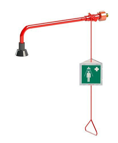 BROEN-LAB Körperdusche, rot, Schubrosette, Wandmontage Unterputz, DVGW, 306260