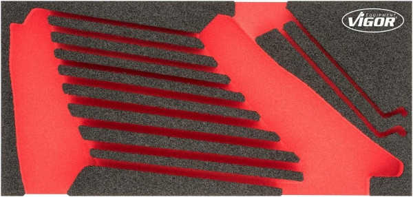 VIGOR 2-Komponenten Weichschaum-Einlagen, Einlagenmaß / Schubladengröße: S (188 x 393 x 35 mm), Verwendung: V6722, V6722-L
