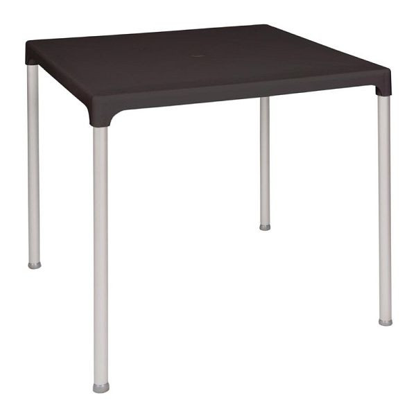Bolero viereckiger Tisch Kunststoff schwarz 75cm, GJ970